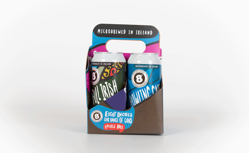 Branded 4 pack beer carrier carton